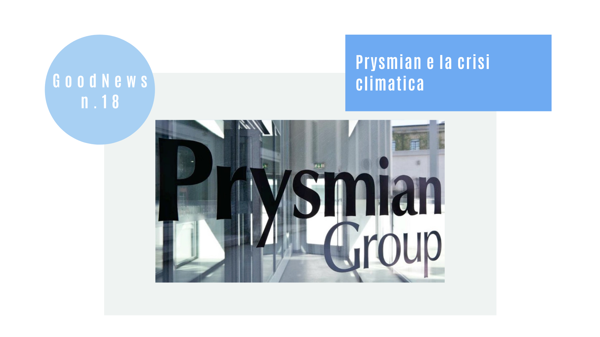 Prysmian e la crisi climatica