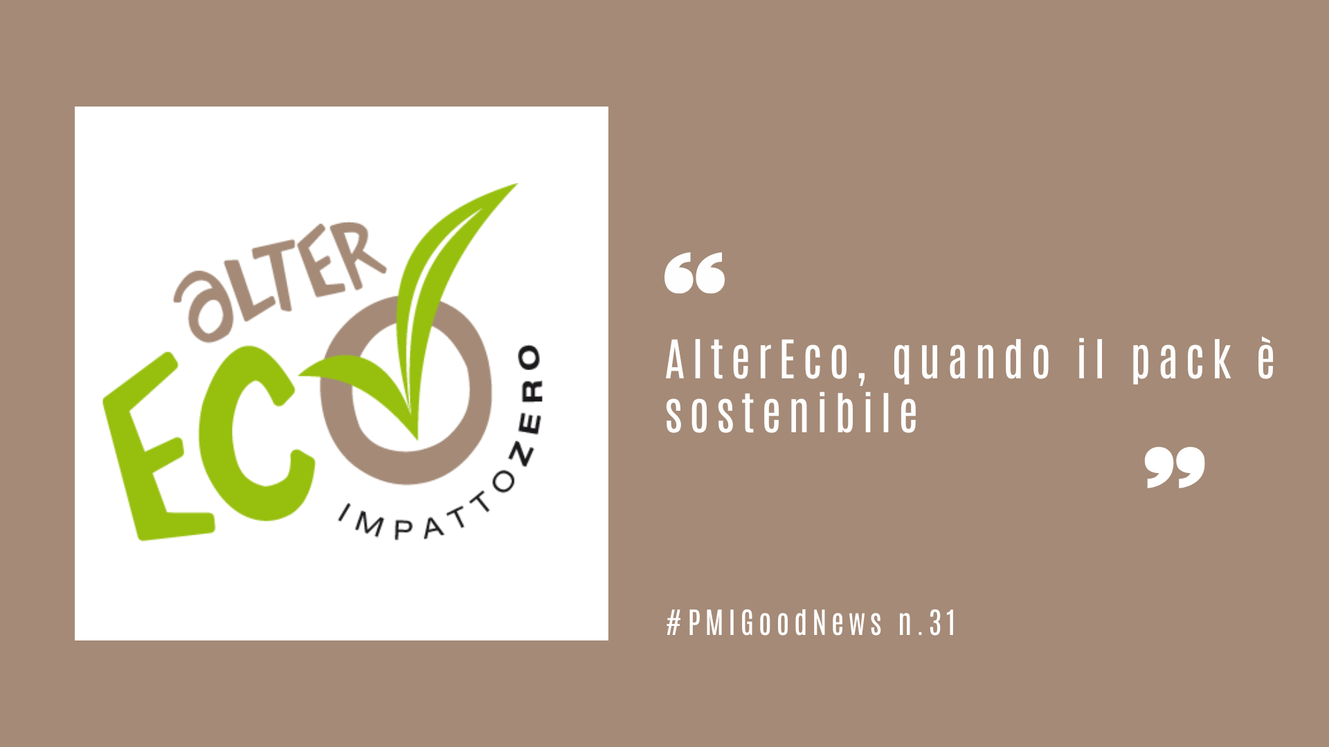 AlterEco, quando il pack è sostenibile