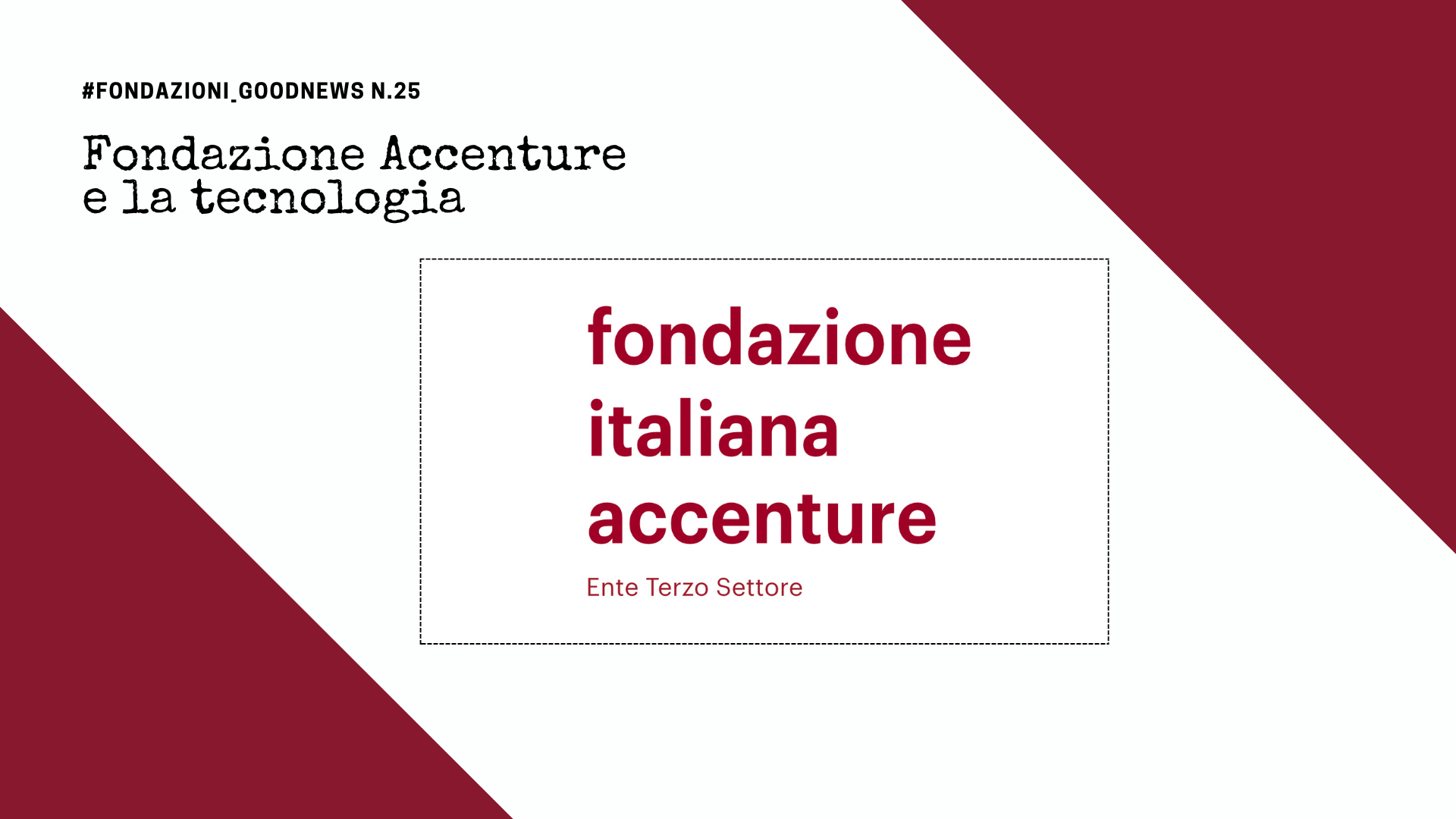 Fondazione Accenture e la tecnologia